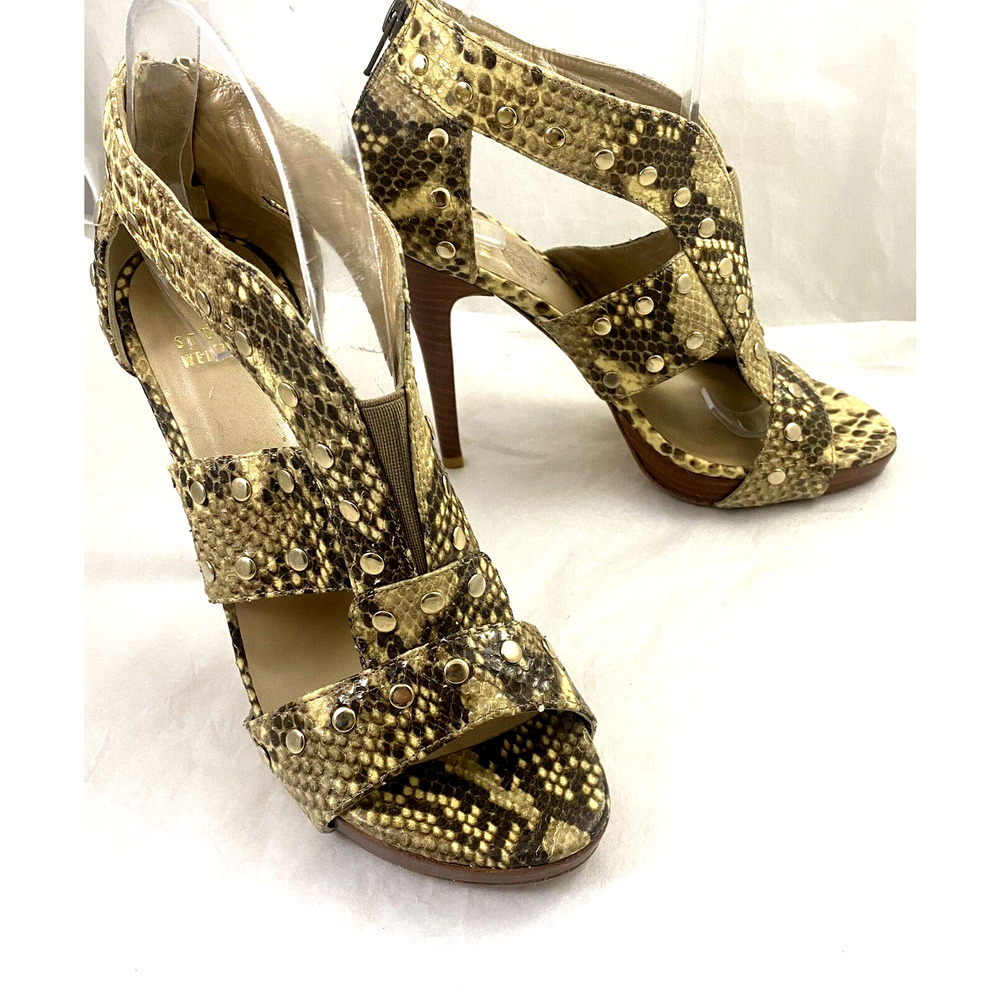 Stuart Weitzman Airforce Roccia Serpent Sandal Snake Python Platform Stu… - Picture 8 of 9